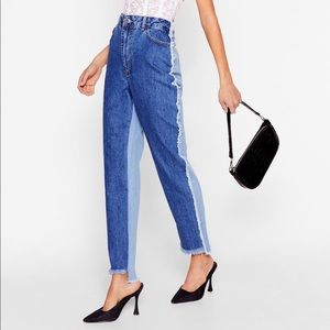 Two-Tone for One Distressed Denim Jeans